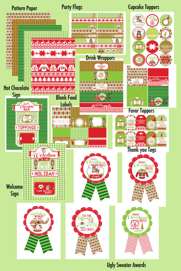 printable Christmas Ugly Sweater Party
