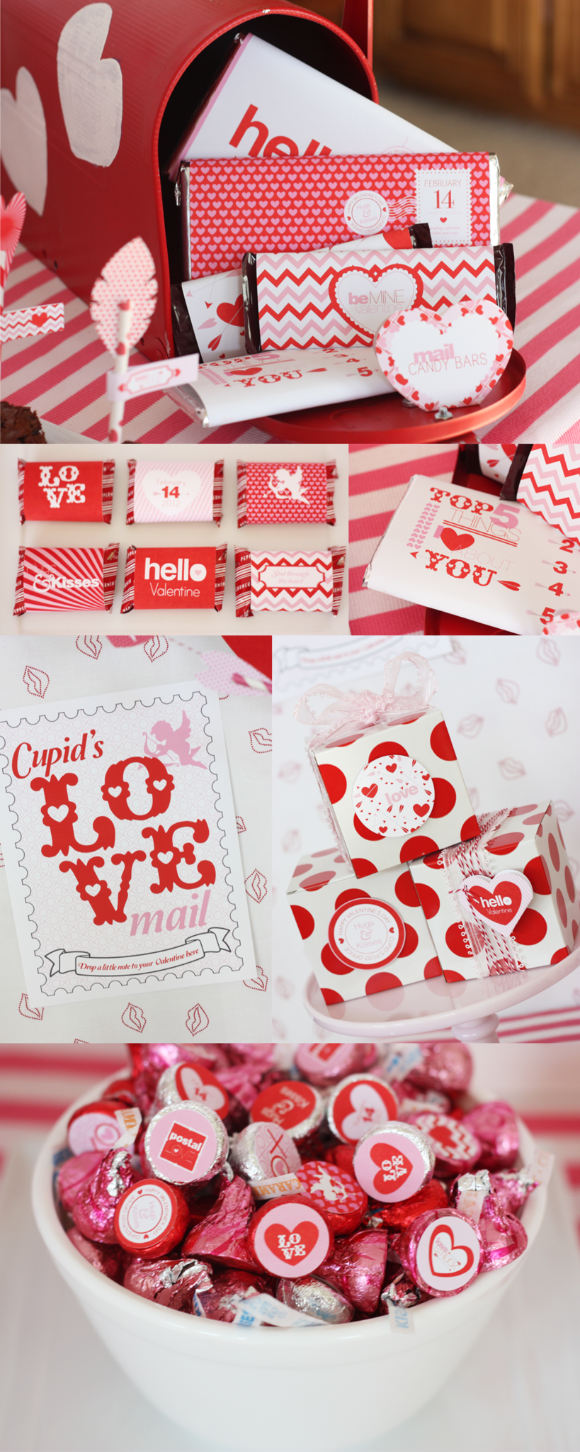 Printable Valentines Day Collection- Cupids Post Office by Wants and Wishes